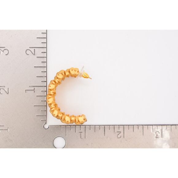 Givenchy Vintage Dangle Earrings Brushed Gold Rope Tassel Chunky Signed 80s Bin7 - Picture 12 of 12